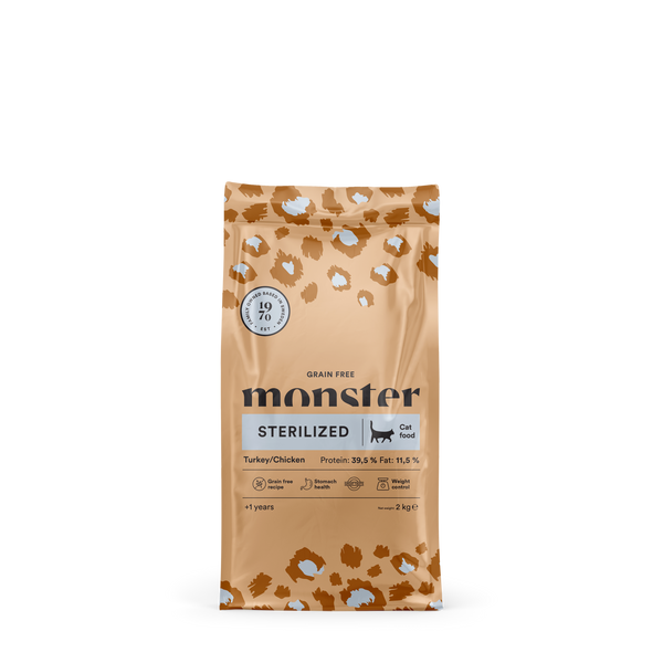 Monster Cat Grain Free Sterilized Turkey/Chicken 2 kg
