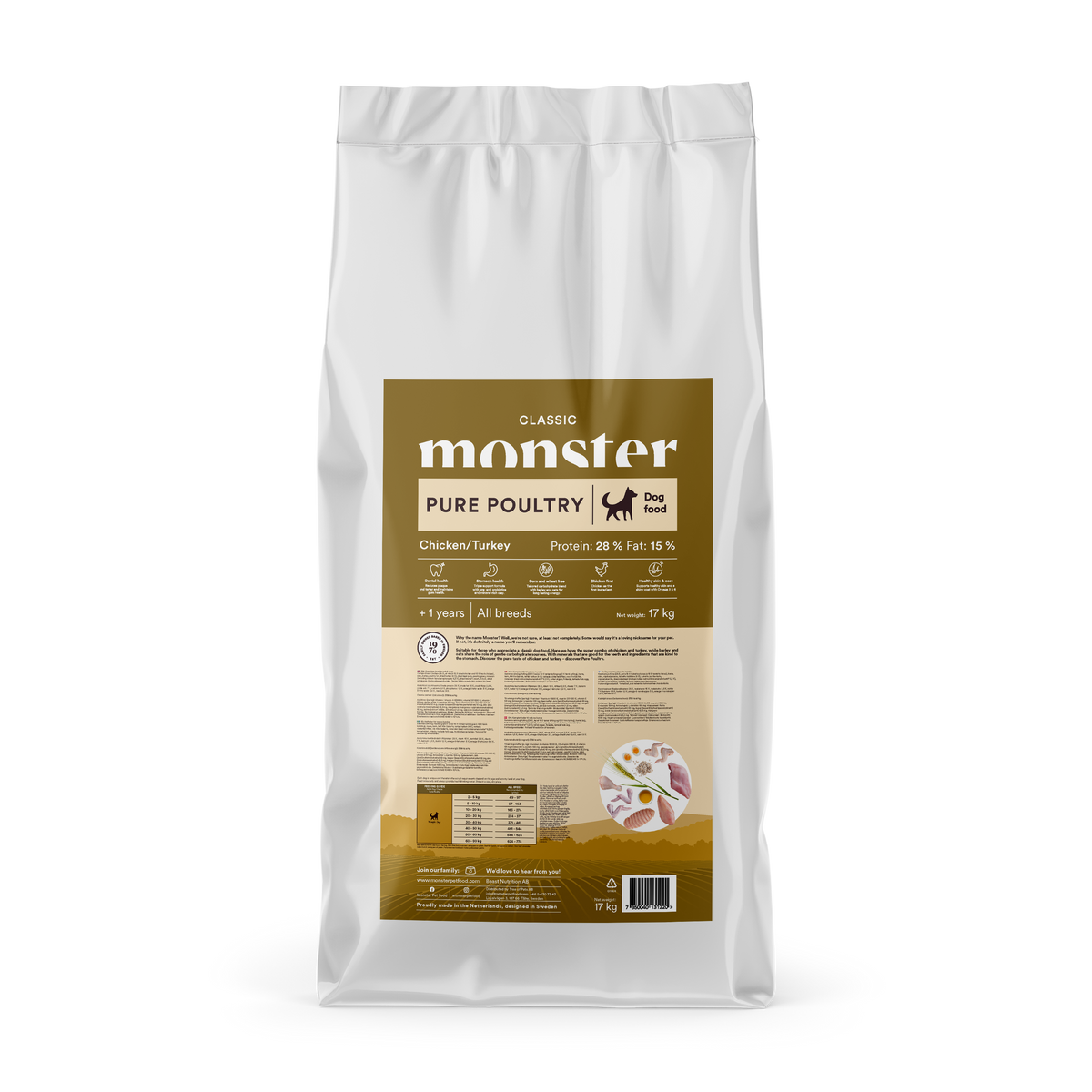 Monster Dog Classic Pure Poultry 17 kg