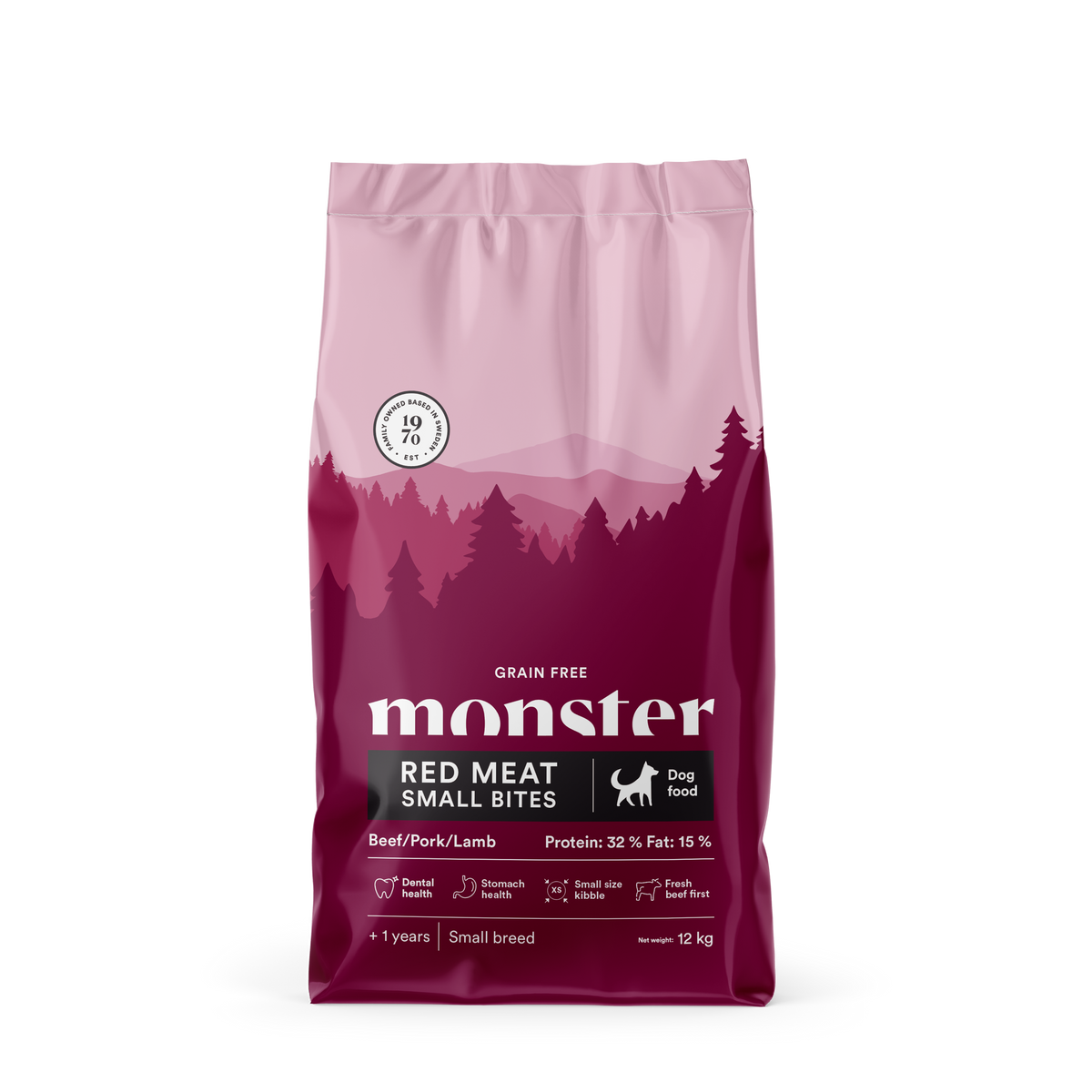 Monster Dog GF Ad Red Meat Small bites 12 kg