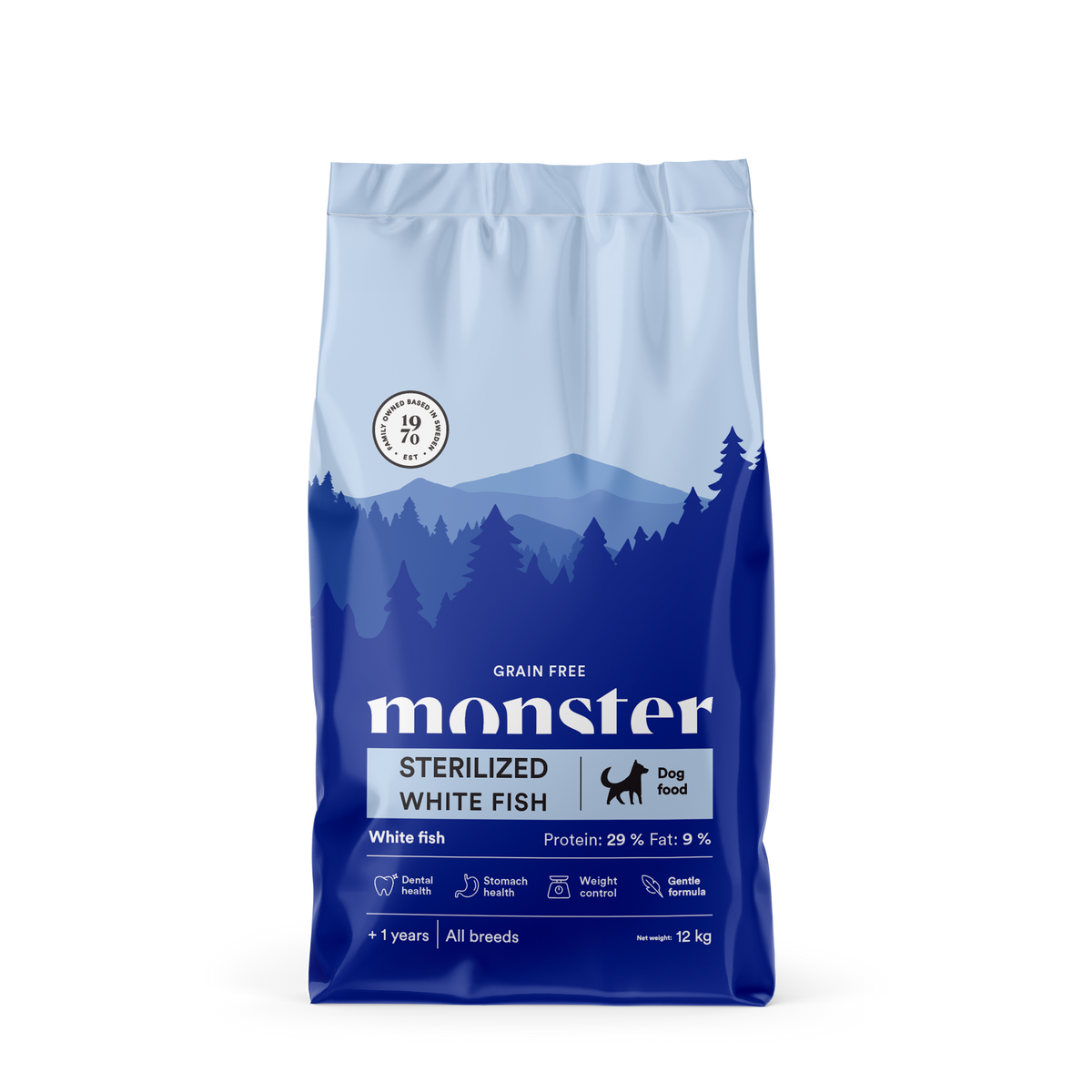 Monster Dog GF Sterilized White Fish 12 kg