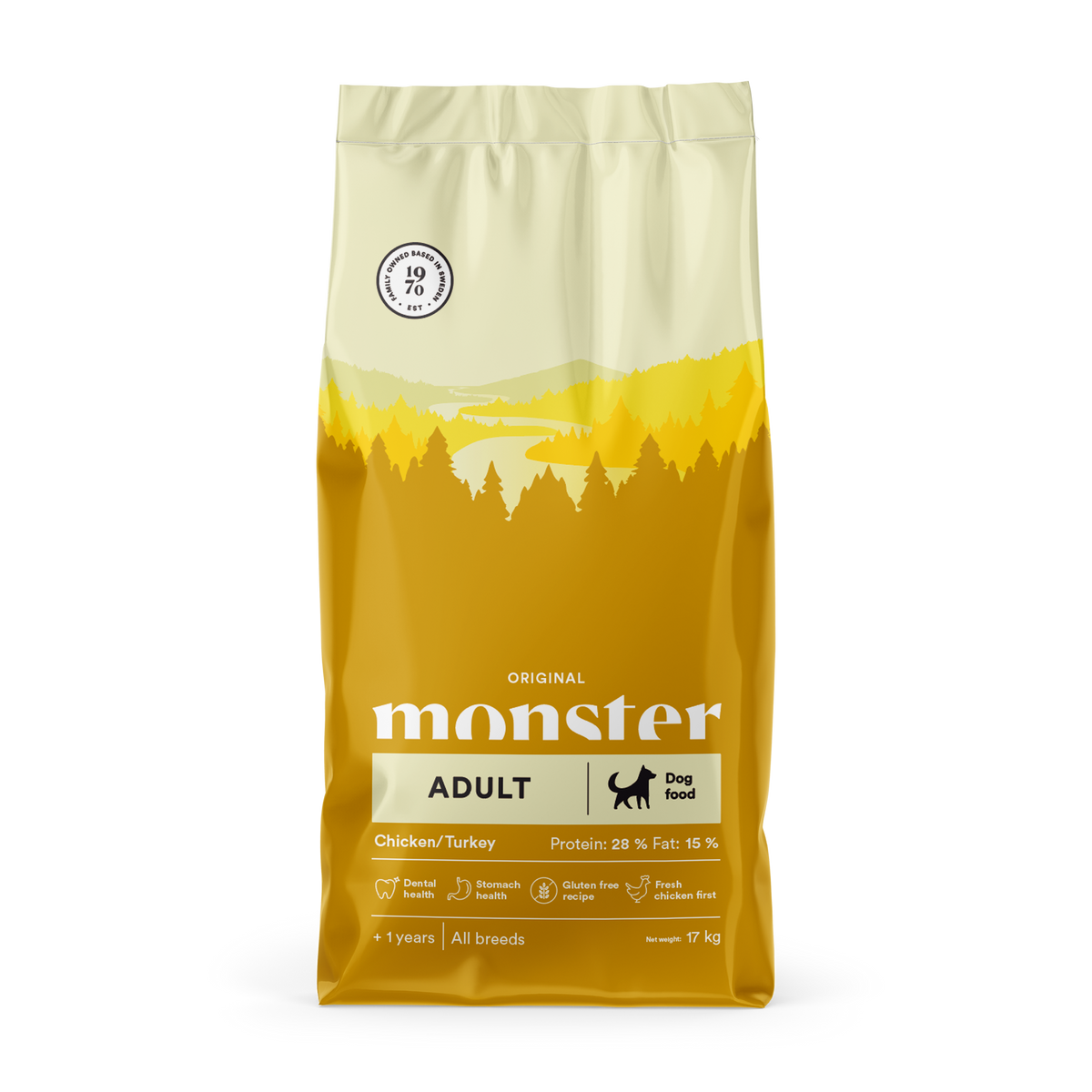 Monster Dog Orig. Adult Chick/Turkey 17 kg