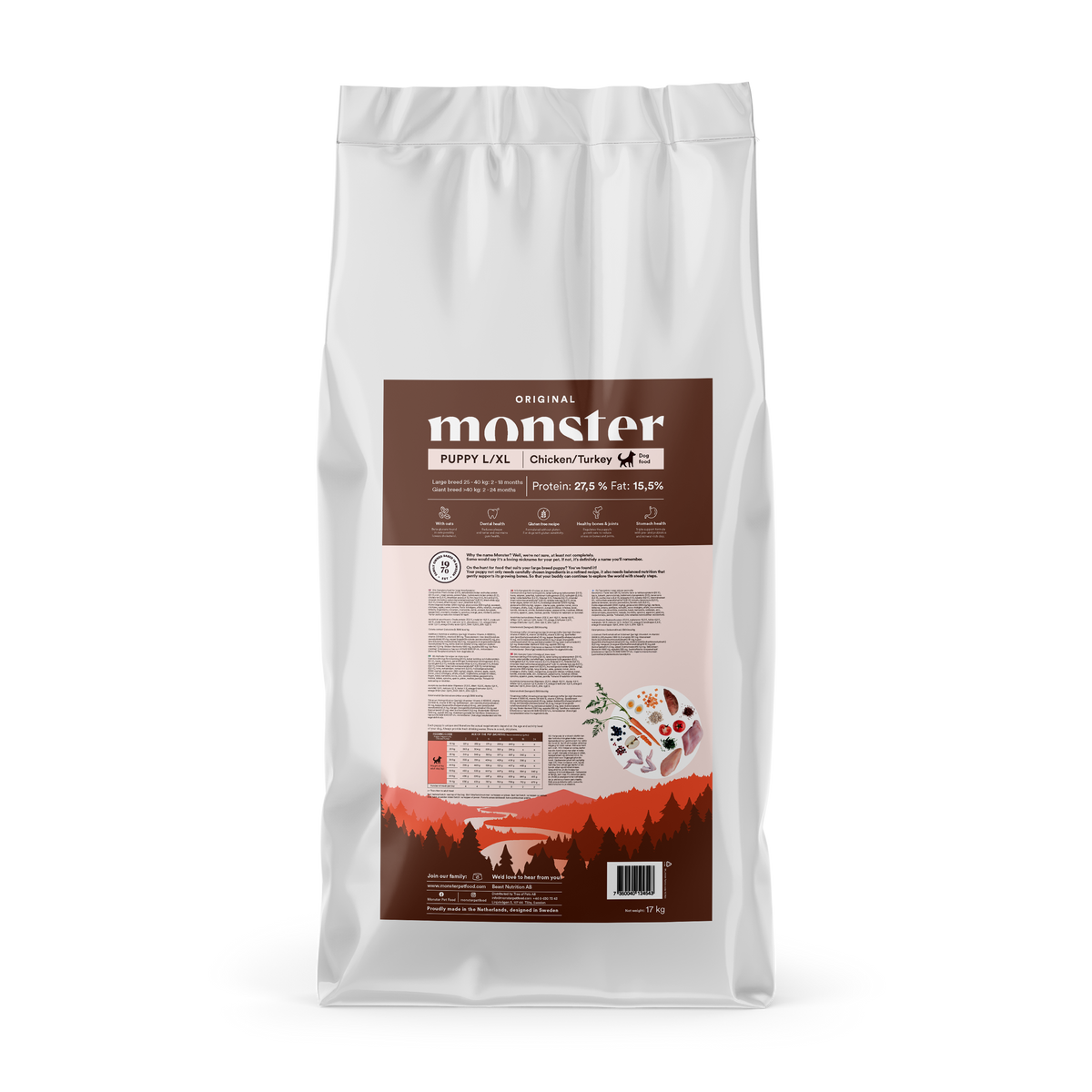 Monster Dog Orig. Puppy L/XL Chick/Turkey 17 kg