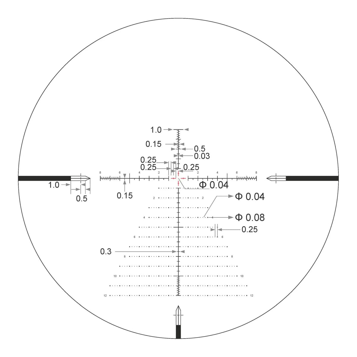 SH-4J 6-24x50 FFP VPR MIL Belyst Kikarsikte