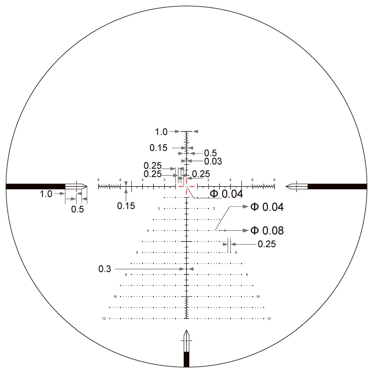 SH-4J 6-24x50 FFP VPR MIL Belyst Kikarsikte