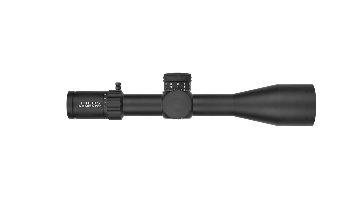 Theos 6-36x56 FFP APR-2D Black MRAD Belyst Långhålls Sikte