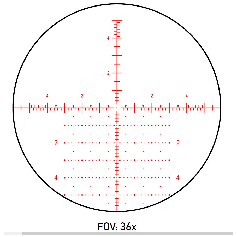 Theos 6-36x56 FFP APR-2D MRAD Belyst Långhålls Sikte