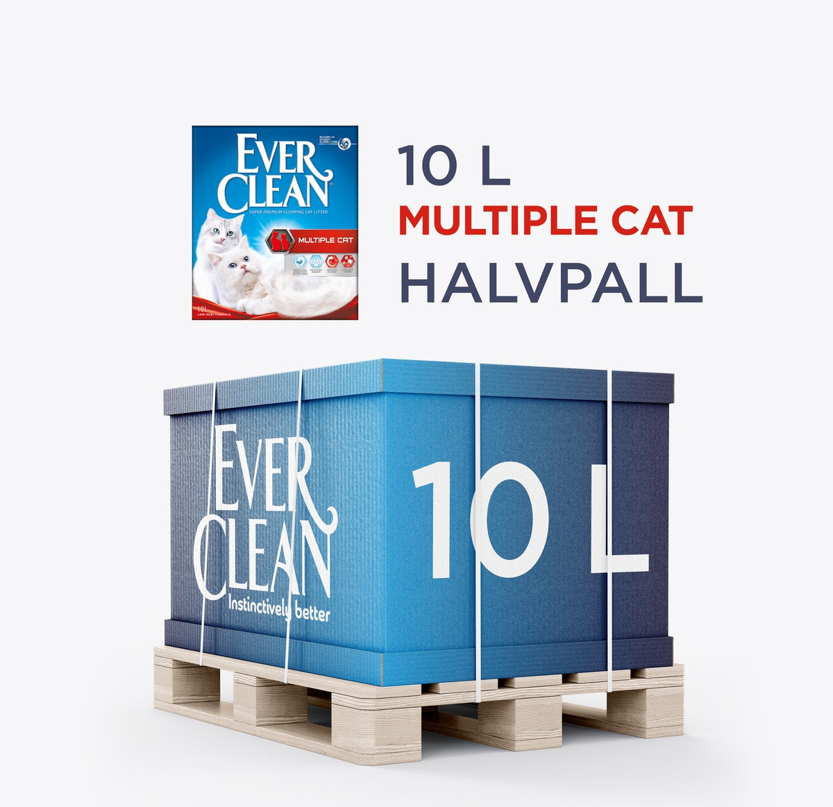 Ever Clean Multiple Cat Halvpall 52 x 10 L