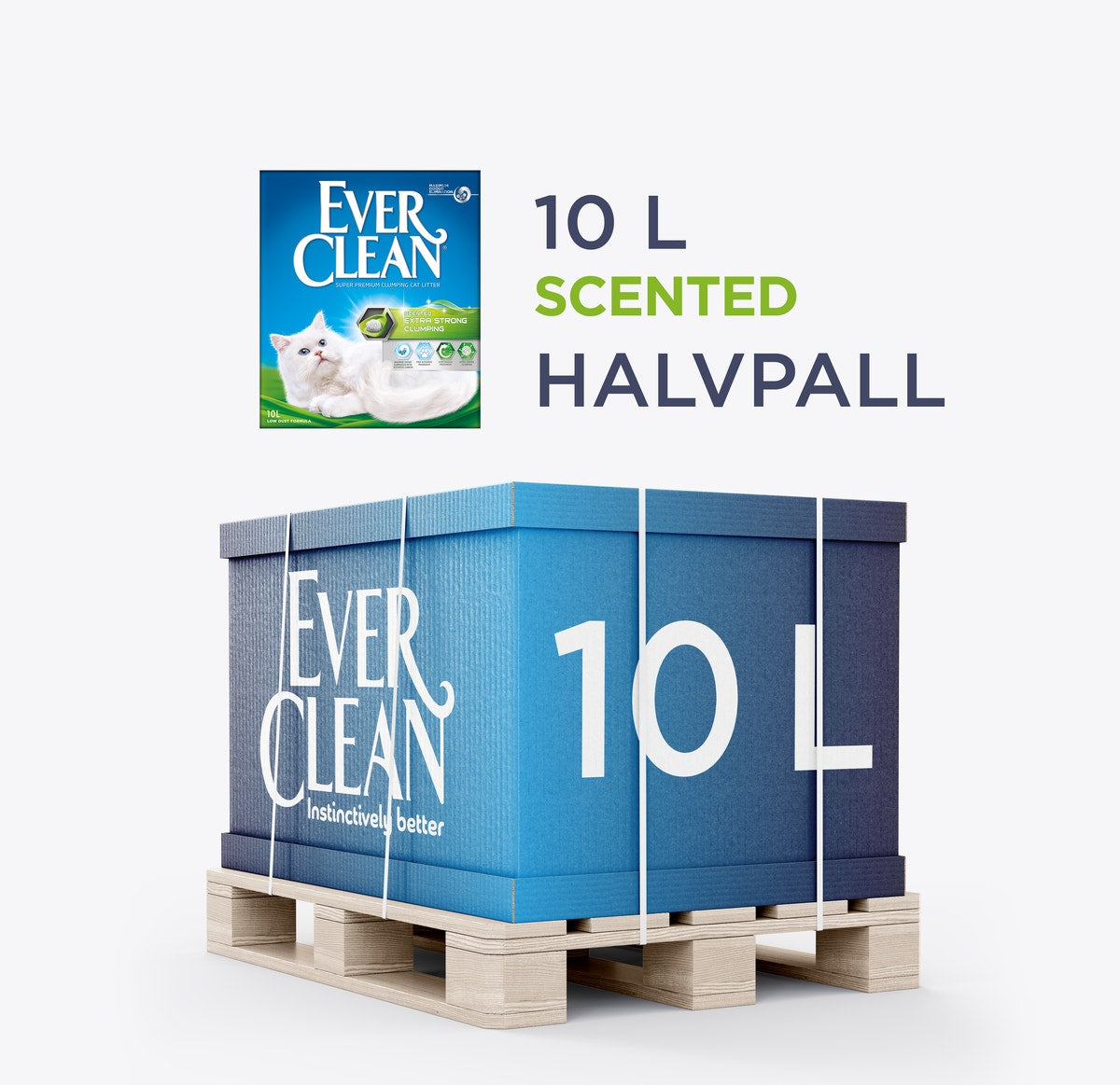 Ever Clean Extra Strong Scented Halvpall 52 x 10 L