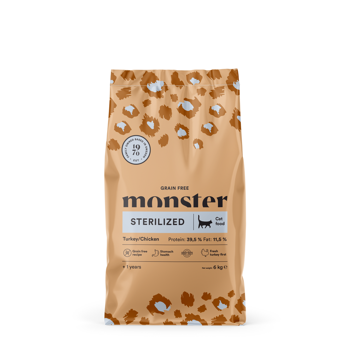 Monster Cat Grain Free Sterilized Turkey/Chicken 6 kg