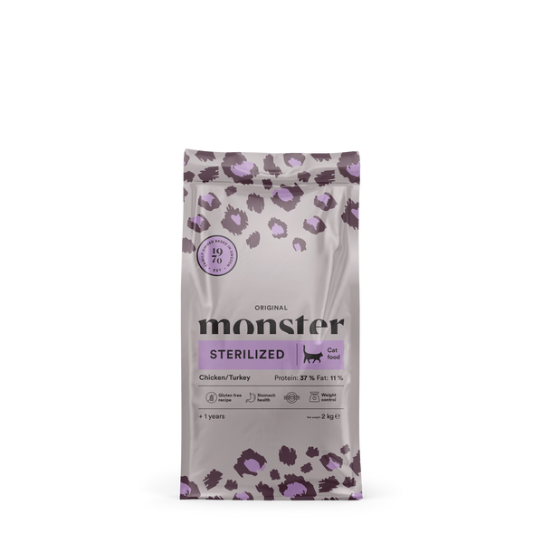 Monster Cat Original Sterilized Chicken/Turkey 2 kg