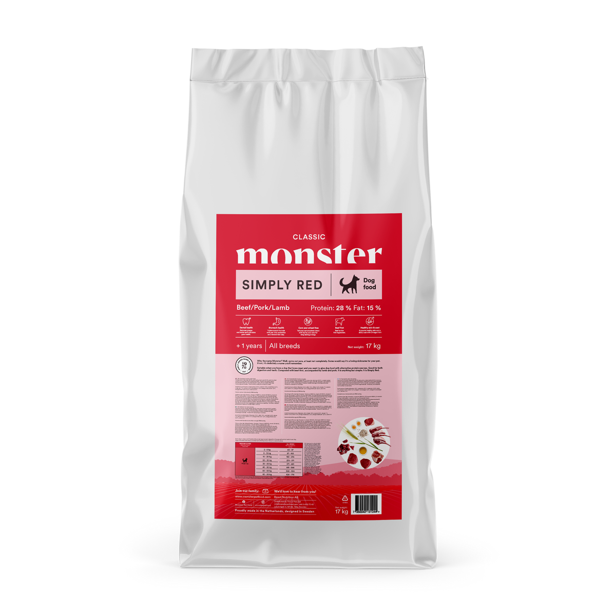 Monster Dog Classic Simply Red 17 kg