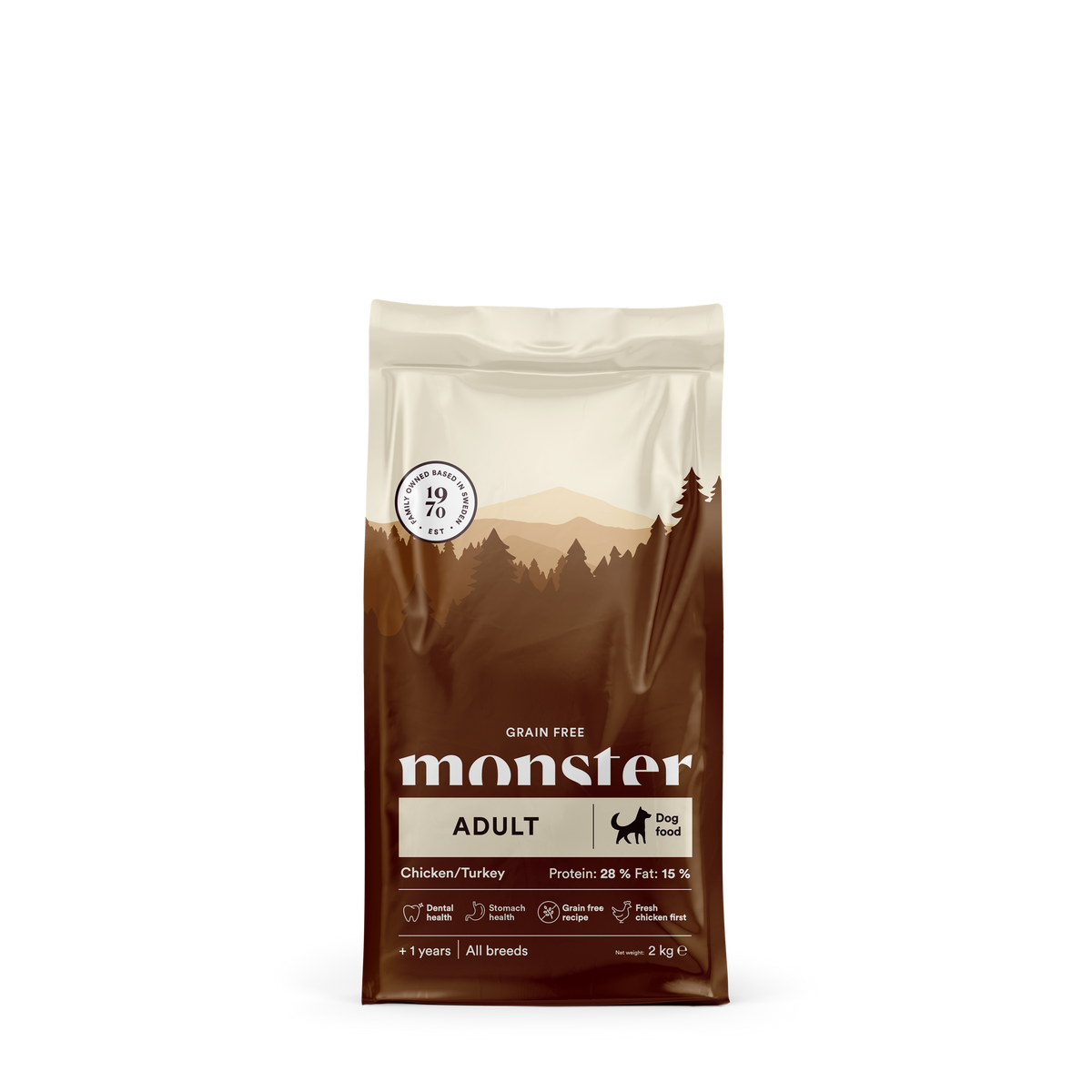 Monster Dog GF Adult Chick/Turkey 2 kg