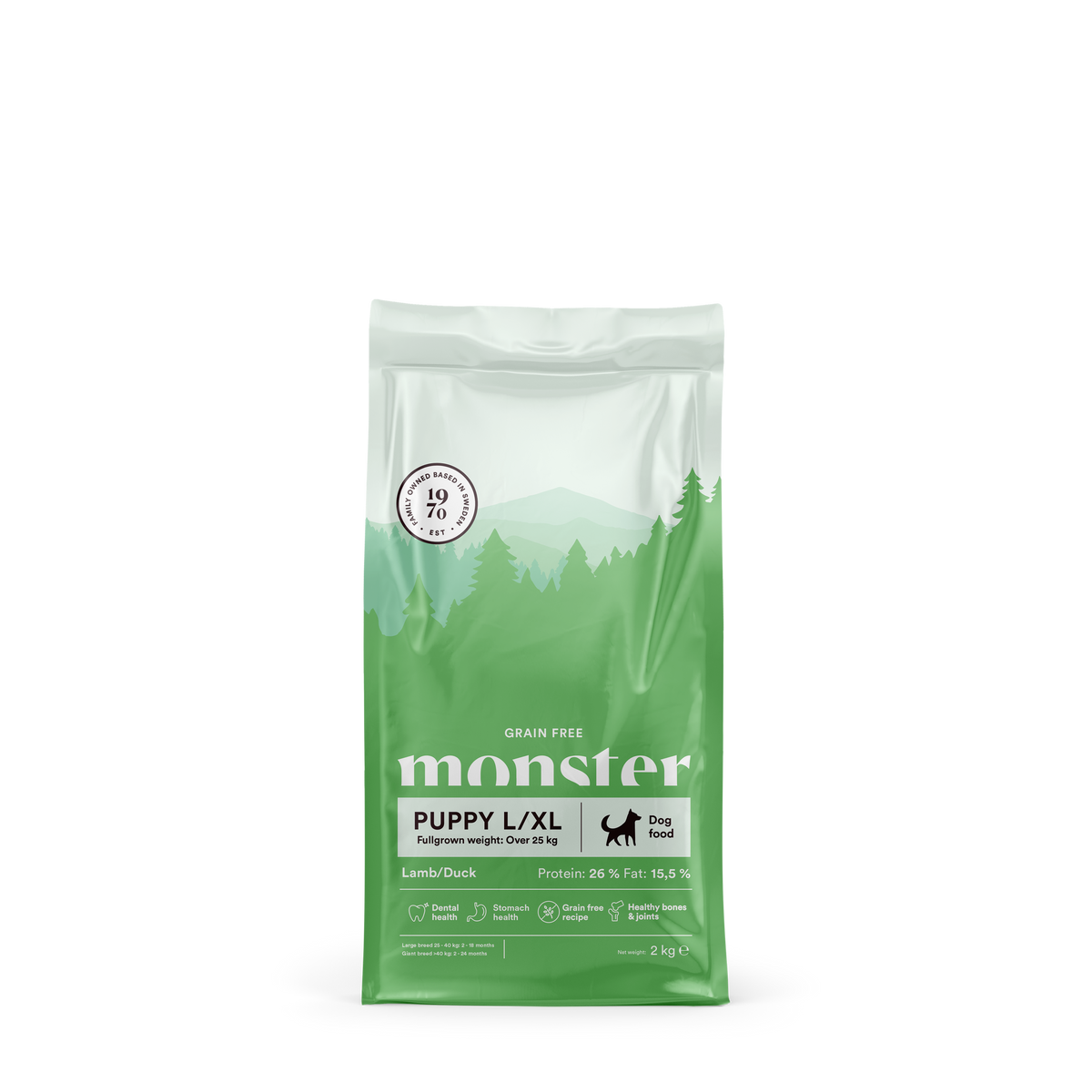 Monster Dog GF Puppy L/XL Lamb/Duck 2 kg