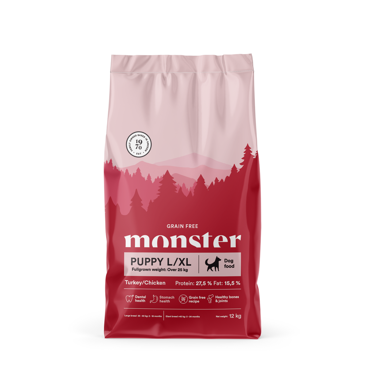Monster Dog GF Puppy L/XL Turkey/Chick 12 kg