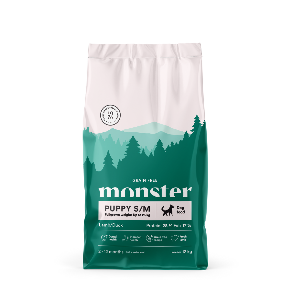 Monster Dog GF Puppy S/M Lamb/Duck 12 kg