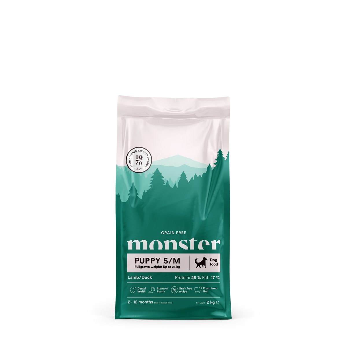 Monster Dog GF Puppy S/M Lamb/Duck 2 kg