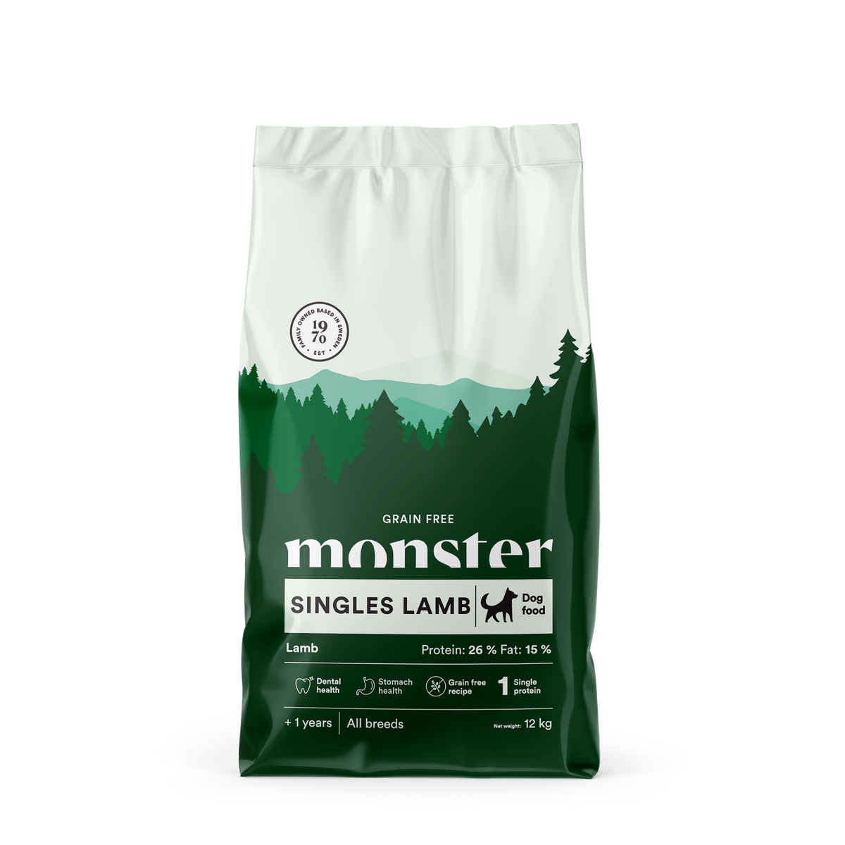 Monster Dog GF Singles Lamb 12 kg