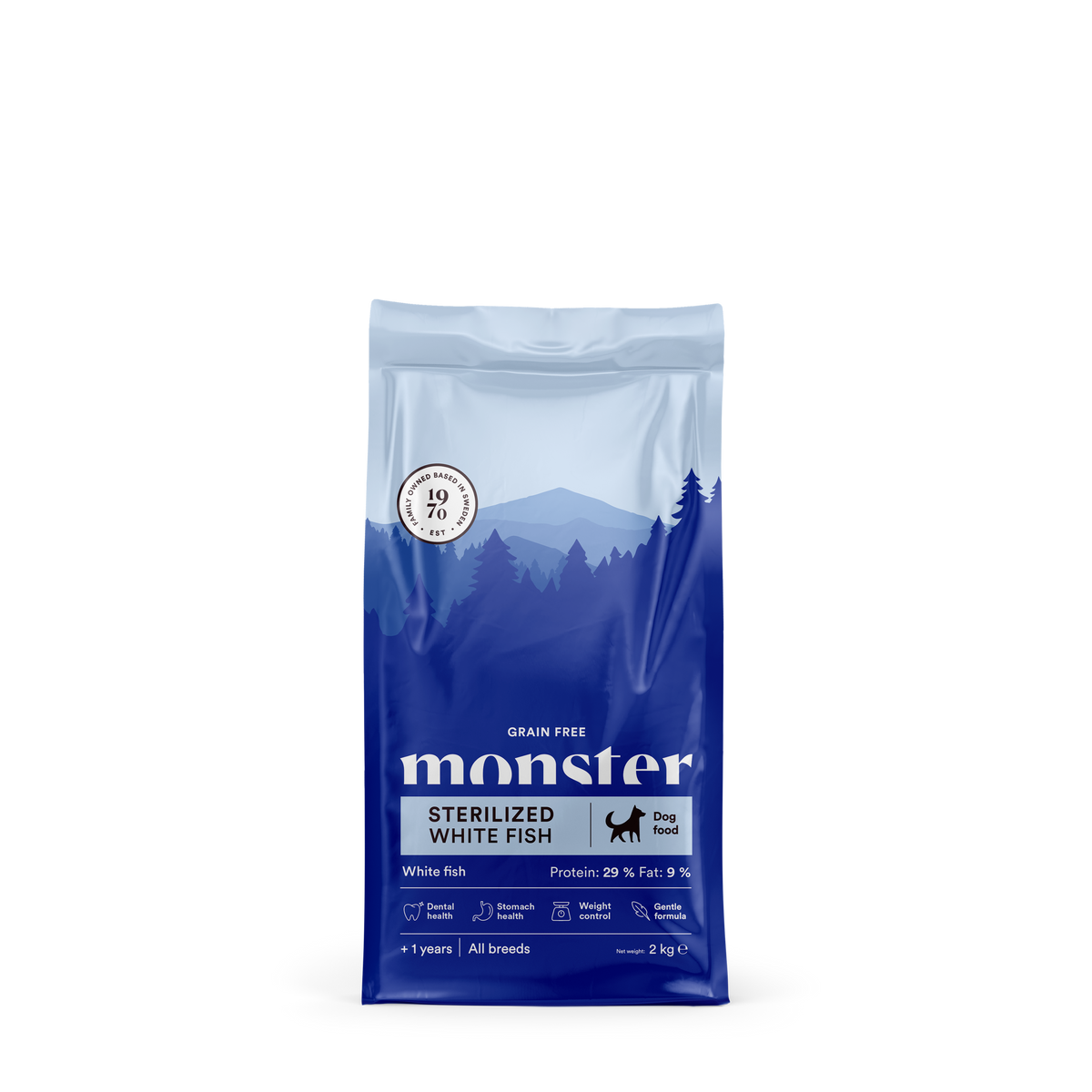 Monster Dog GF Sterilized White Fish 2 kg