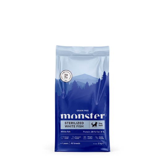 Monster Dog GF Sterilized White Fish 2 kg