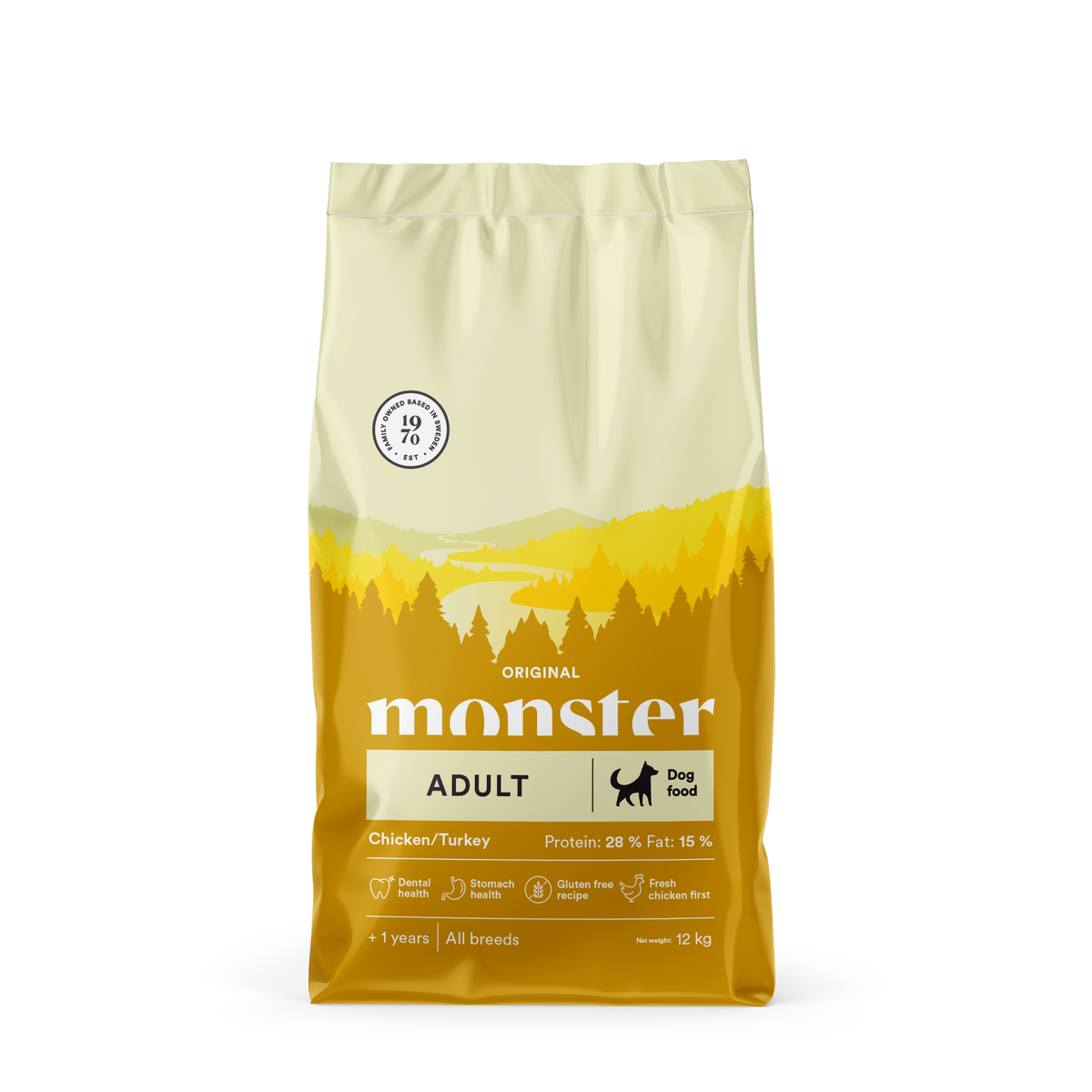 Monster Dog Orig. Adult Chick/Turkey 12 kg