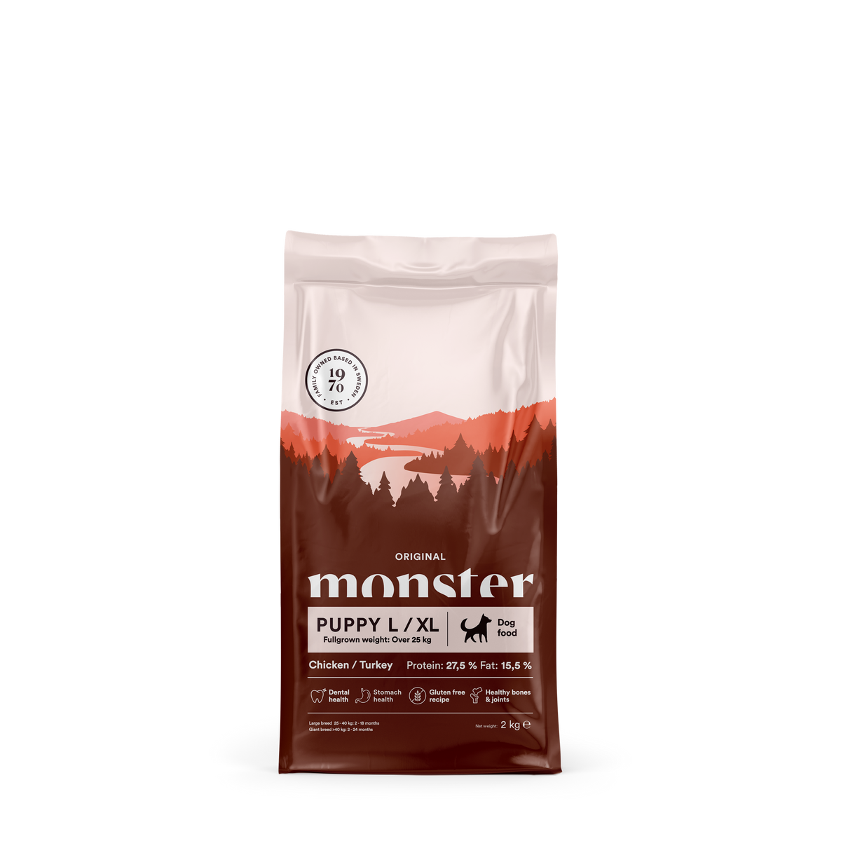 Monster Dog Orig. Puppy L/XL Chick/Turkey  2 kg