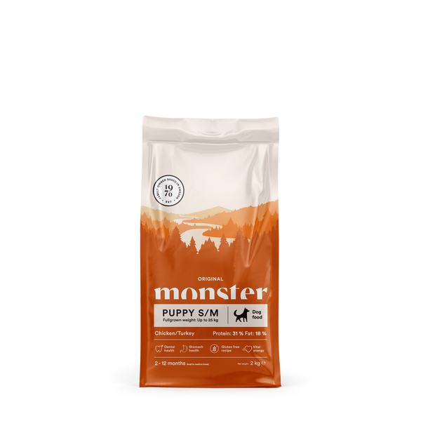 Monster Dog Orig. Puppy S/M Chick/Turkey 2 kg