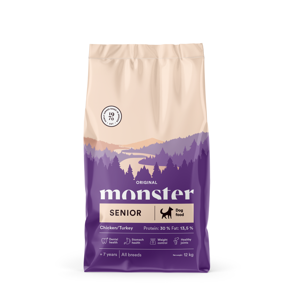 Monster Dog Orig. Senior Chick/Turkey 12 kg