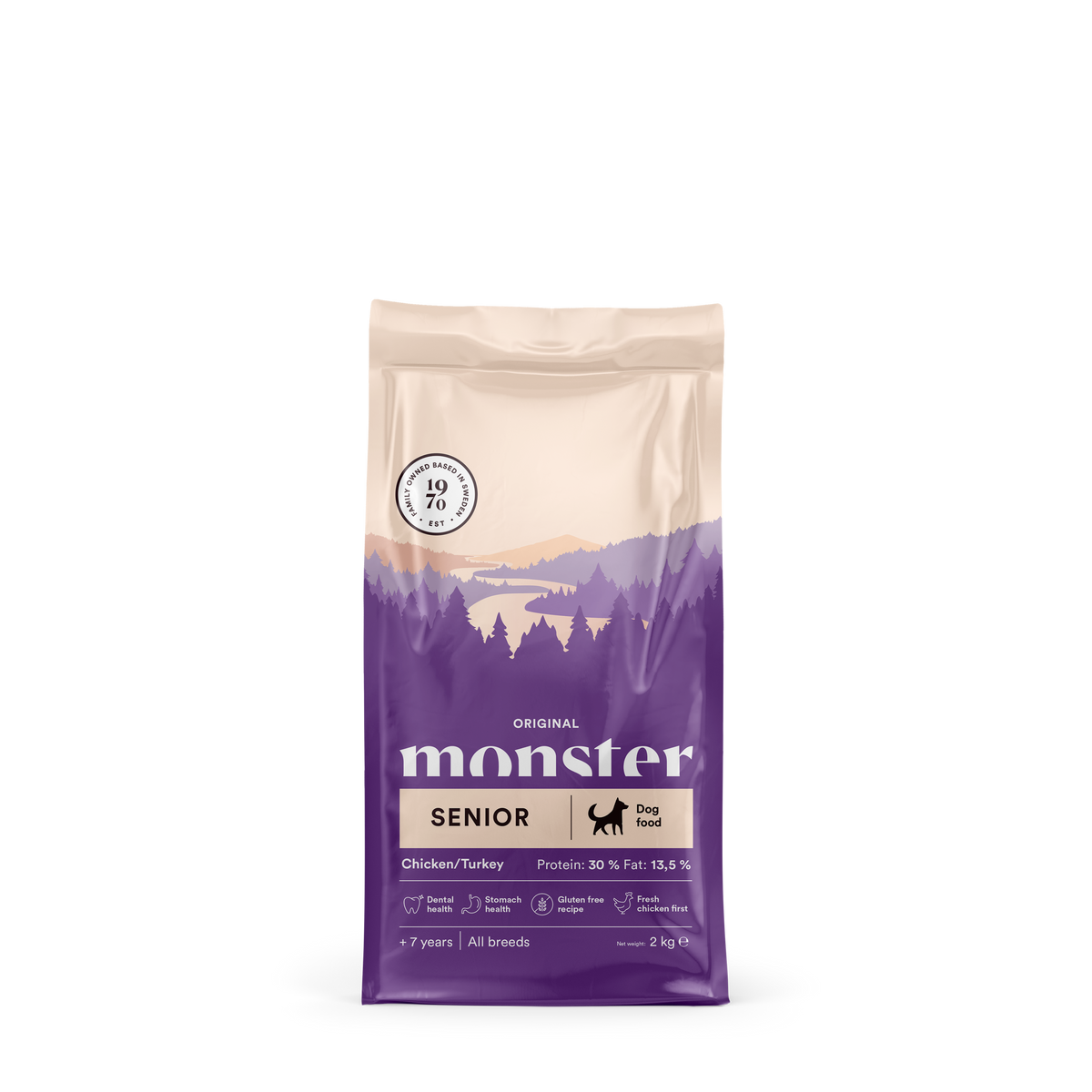 Monster Dog Orig. Senior Chick/Turkey 2 kg