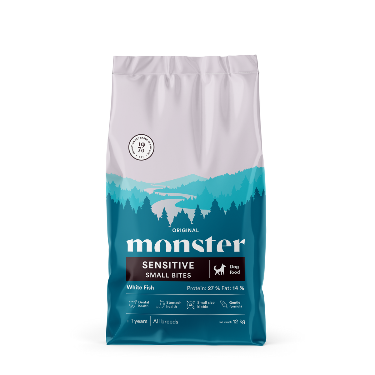 Monster Dog Orig. Sens. White fish Small bites 12 kg