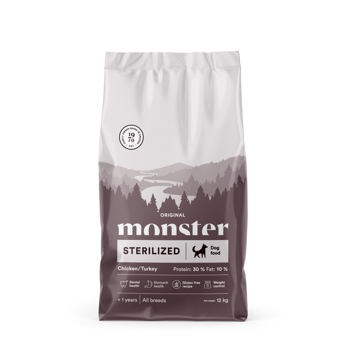 Monster Dog Orig. Sterilized Chick/Turkey 12 kg