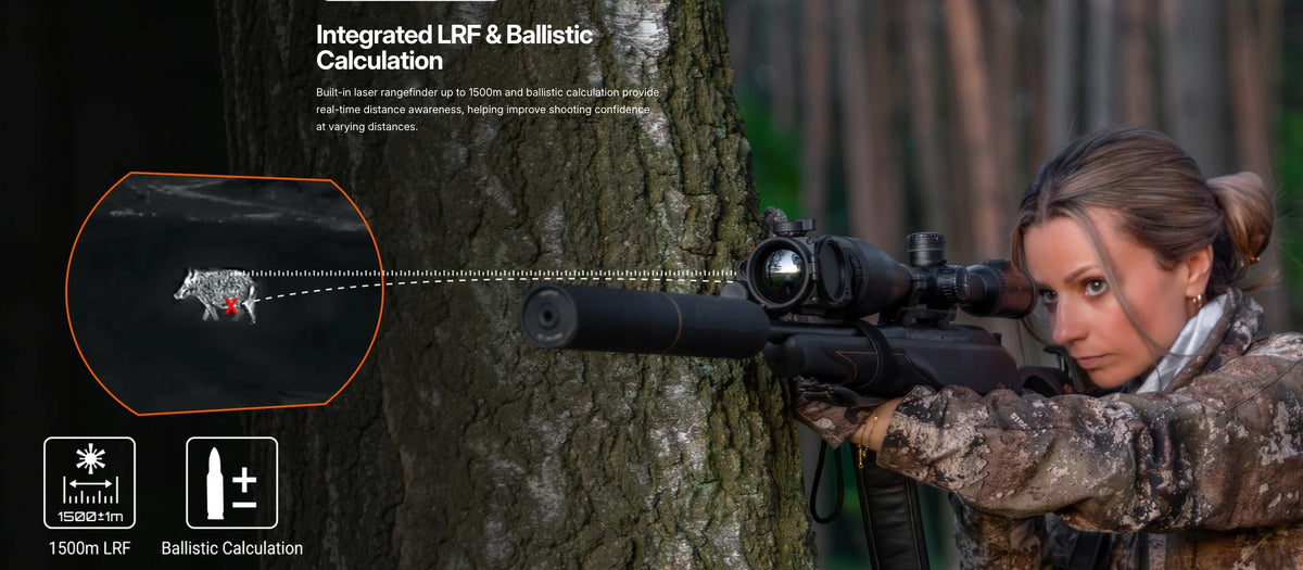 NANO N6 640x512 LRF 50 mm 0-Zero Frontmonterad Värmeadapter Med Laseravståndsmätare